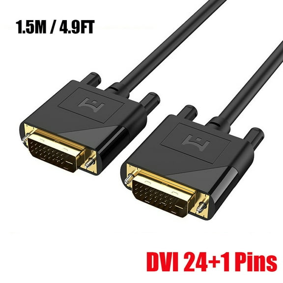 1.5M / 4.9FT, DVI-D to DVI-D Cable Dual Link Male to Male DVI 24 1 Pins Monitor Display Cord