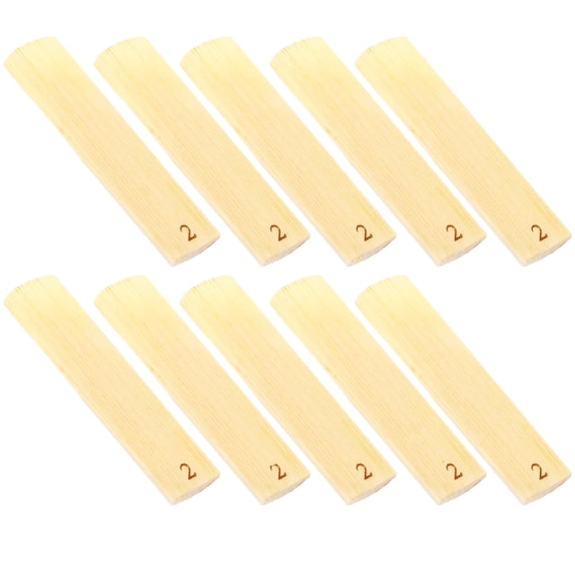 HONITANO 10Pcs Alto Saxophone Reeds Replacement Beige Instrument Accessories Sturdy Lightweight Professional Craft
