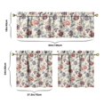 thumbnail image 6 of Floral Rustic Curtains 24 Inch - 3 Panel Boho Farmhouse Set with Vintage Botanical Design, Rod Pocket Window Treatment, 6 of 6