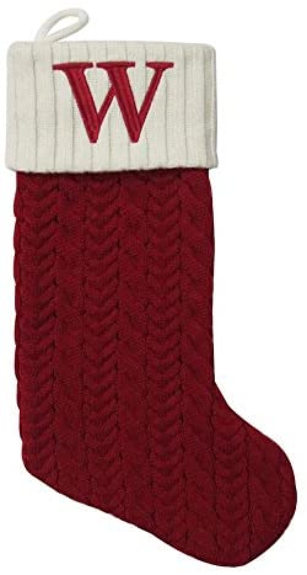 MFT St. Nicholas Square 21inch Monogram Embroidered Initial Cable Knit