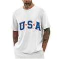 thumbnail image 2 of Tops para hombre, blusas y camisas de cuello redondo y manga corta para hombre, blusas casuales de moda con cuello redondo y estampado para hombre, blusas de poliéster para hombre., 2 of 5