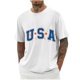 thumbnail image 2 of Tops para hombre, blusas y camisas de cuello redondo y manga corta para hombre, blusas casuales de moda con cuello redondo y estampado para hombre, blusas de poliéster para hombre., 2 of 5