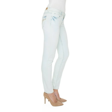 Womens Light Blue Jeans - Women's Low-Rise Skinny Jean