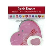 Bulk Buys PB771-96 Candy Hearts Circle Ribbon Banner - 96 Piece
