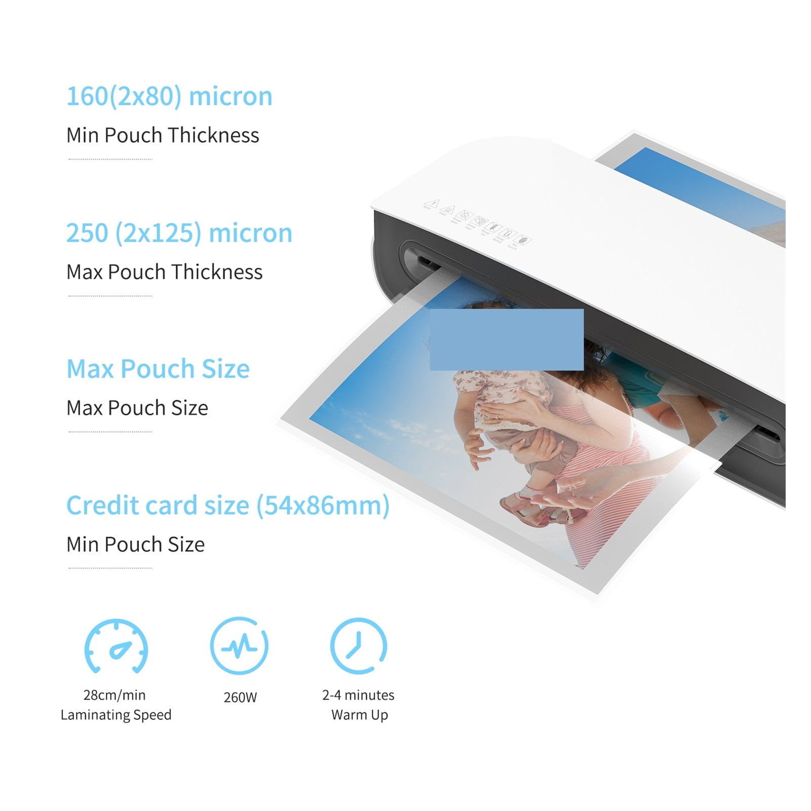 SL289 Desktop Laminator Machine Set A4 Size Hot And Cold Lamination 2 Roller System For Home Office School Supplies ,Easy Operation