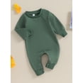thumbnail image 3 of Wassery Baby Boys Girls Fall One Piece Jumpsuits Newborn Boys Girls Long Sleeve Romper Pants Infant Boys Girls Spring Bodysuit Clothes 0-18M, 3 of 9
