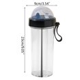 thumbnail image 1 of Botella de plástico DGOO de 600 ml, transparente, mate, portátil, resistente a las roturas, para deportes al aire libre, viajes, a prueba de fugas., 1 of 3