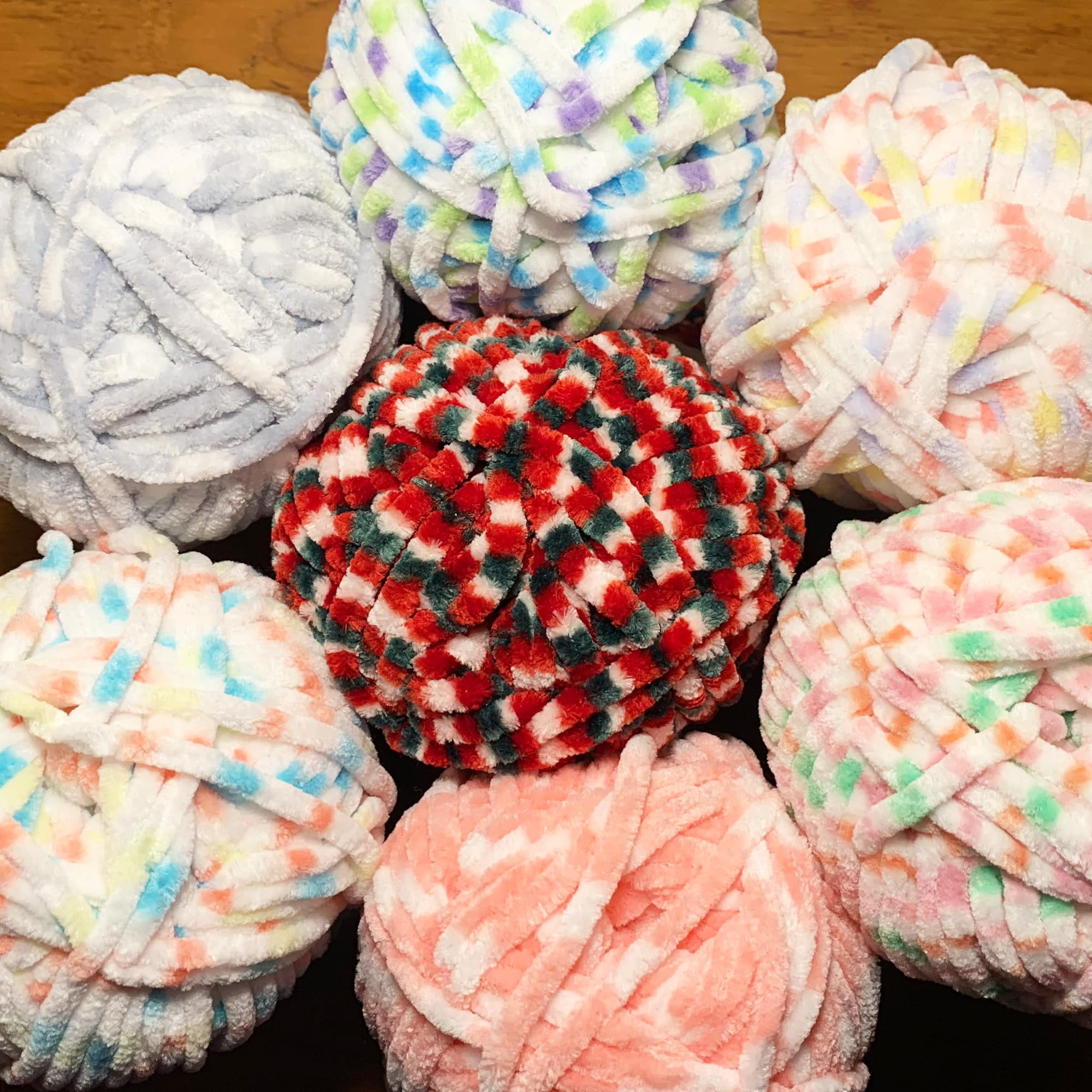 Troyarn Velvet Colors Chenille Baby Blanket Yarn Amigurumi Yarn for Crocheting and Knitting Super Bulky 100 gr (131 yds) (10203)