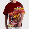 thumbnail image 3 of Camiseta de algodón de ocio para hombre con estampado de cocodrilo de Lightning McQueen y Cars de Pixar, camiseta de manga corta con cuello redondo, ropa recién llegada, 3 of 5