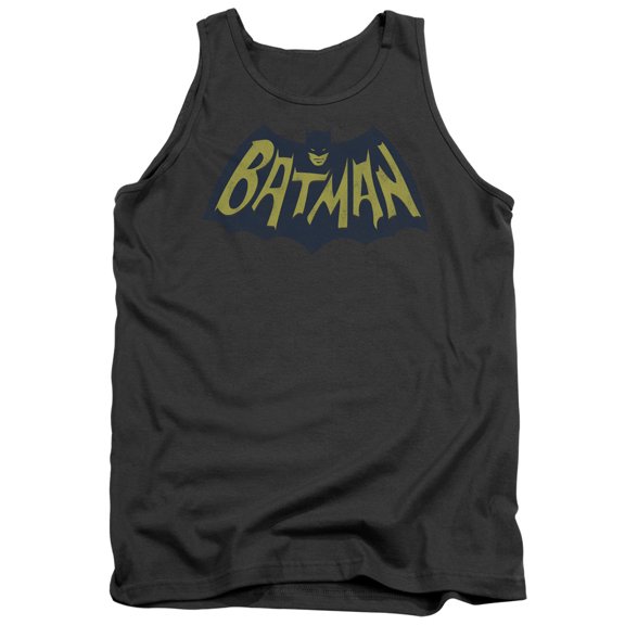Batman Show Bat Logo Adult Tank Top Charcoal