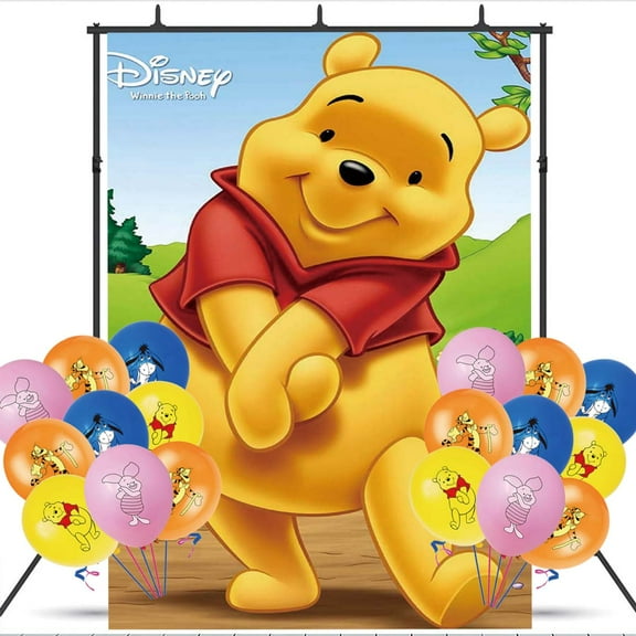 Winnie the Pooh Party Decorations Balloons Taspestry Backdrop Banner Wall Decor Background Poster Decor Supplies