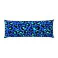 Body Pillow Cover 20x54in, Super Soft Light Blue Leopard Print Body