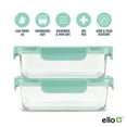 thumbnail image 5 of Ello Color Lock 3.4 Cup 2 Pack Glass Meal Prep Containers with Locking Lids, 5 of 11