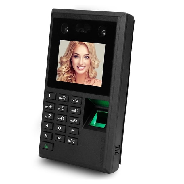 Biometric Facial Fingerprint Password Time Attendance Employee Sign-in Recorder 2.8-inch Screen DC12V USB ,Easy to Use