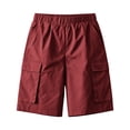 thumbnail image 6 of Tqcoqu Women's Lightweight Hiking Cargo Shorts,Quick Dry Athletic Shorts for Camping Travel Golf with Pockets,Wine Women's S-XXXL, 6 of 6