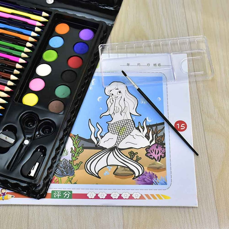 GIXUSIL 150Pcs Artist Art Drawing Sets, Colored Pencil Drawing Art Marker  Pen Set With Crayon Oil Paint Brush Drawing Professional Art Set Gift for  Children Kids. 