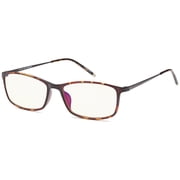 GAMMA RAY FLEXLITE Women's Computer and Gaming Glasses in Flat Black Shatterproof Memory Flex Frame Anti Harmful Glare, UV and Blue Light