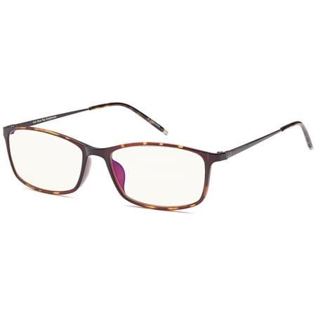 GAMMA RAY FLEXLITE Women's Computer and Gaming Glasses in Flat Black Shatterproof Memory Flex Frame Anti Harmful Glare, UV and Blue Light