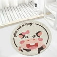 thumbnail image 3 of Children's Room Round Carpet Bedroom Round Cute Cow Carpet Polyester Carpet,B,Imitation Cashmere, 3 of 3