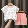 thumbnail image 4 of NAISIBABY Boys Outfit Sets, Cotton Graphic Short Sleeve T-Shirt and Shorts Summer Kids Casual Clothes 2-Piece Pink Size 1, 4 of 6
