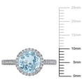 thumbnail image 2 of Everly Women's Aquamarine 14K White Gold Engagement Ring, 2 of 7