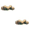 thumbnail image 3 of maskred Miniature Garden Bridge Made Of Tree Stump Gift Choice Micro Landscape Decoration Garden Miniatures 2Set, 3 of 6