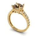 thumbnail image 2 of Clara Pucci 14K Yellow Gold 2.3ct Champagne Solitaire with Accents Ring, 2 of 8