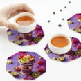 thumbnail image 5 of Kdxio Fruit Parfait Colorful Funny Coasters,4 Pcs Leather Coasters,Housewarming Gifts,Protect Furniture from Water Marks Scratch and Damage, 5 of 6