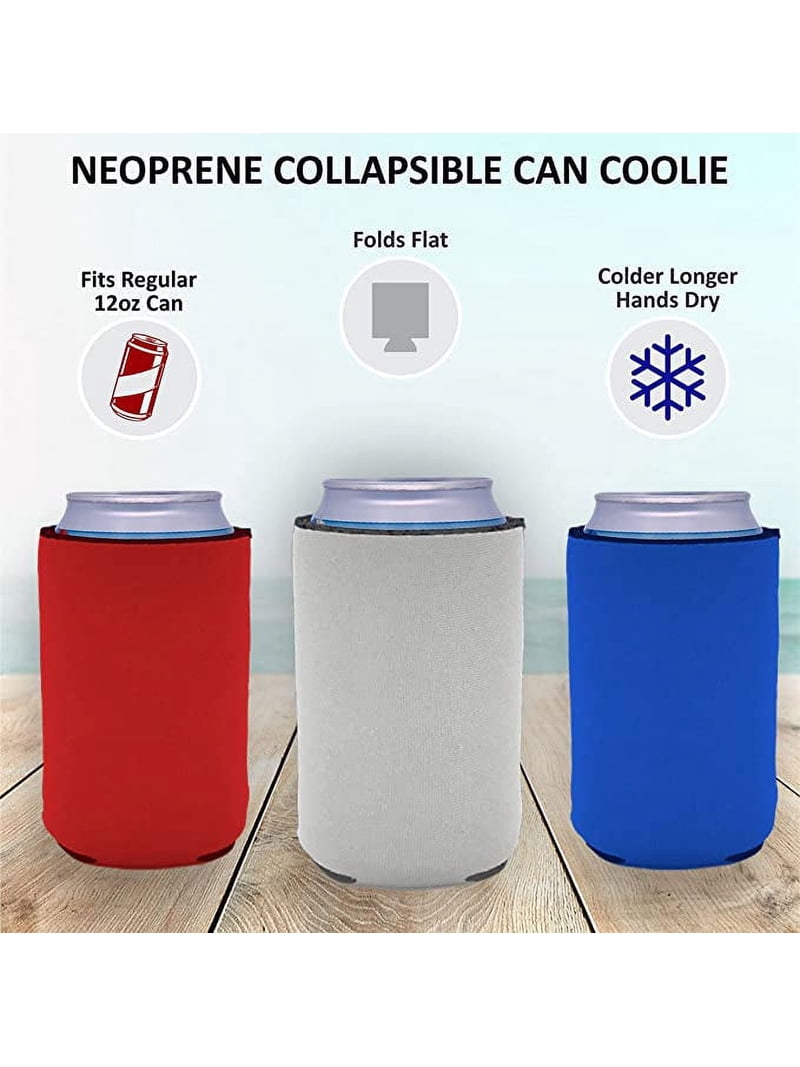 Blank Neoprene Collapsible Can Coolie (1, Navy Blue) - Walmart.com