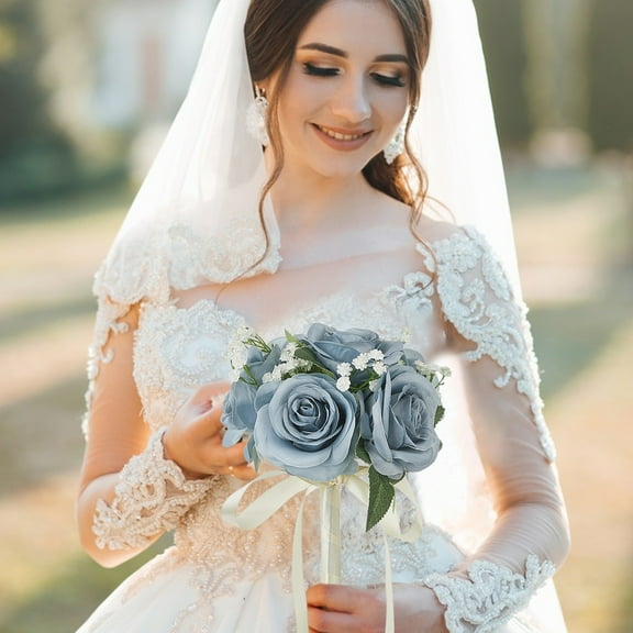 AZXY Artificial Flower,Fake Flower Bouquet,Artificial Flower Bouquet for Indoor Decoration Clearance Blue