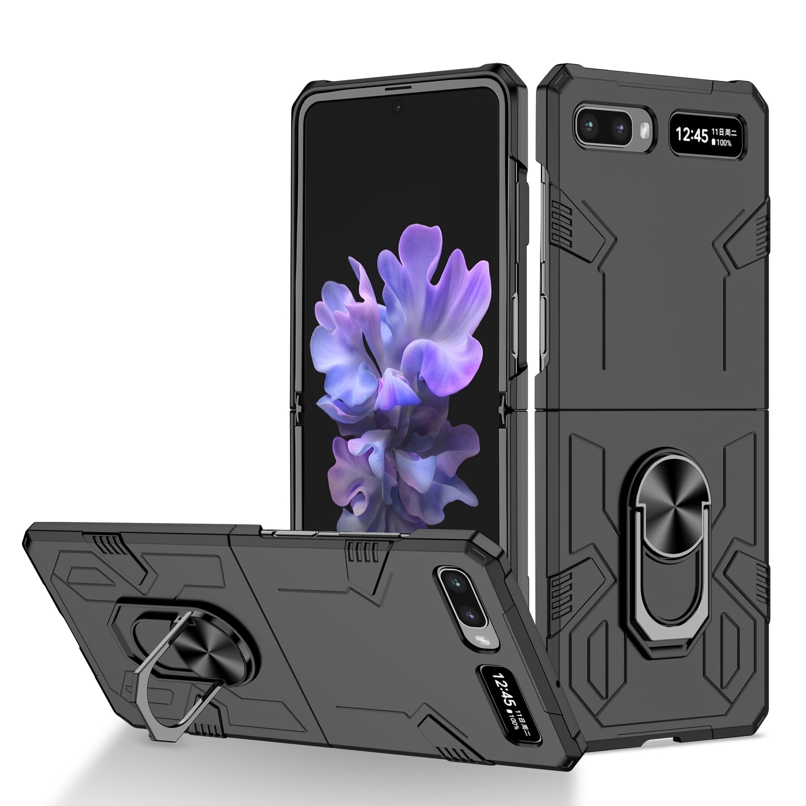Allytech Case For Samsung Galaxy Z Flip Galaxy Z Flip 2 5g Cover Slim Thin All Inclusive Hard Pc Rugged Rotatable Ring Holder Support Car Mount Magnetic Stand Cover For Galaxy Z Flip Allytech Case For Samsung Galaxy Z Flip Galaxy Z Flip 2 5g Cover Slim Thin All Inclusive Hard Pc Rugged Rotatable Ring Holder Support Car Mount Magnetic Stand Cover For Galaxy Z Flip