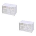 thumbnail image 1 of Wosthever Contenedor exquisito semitransparente para el hogar, contenedor de almacenamiento , organizador de caja de almacenamiento DIY, 9 blanco 9 Cuadrícula Blanca 2Conjunto, 1 of 1