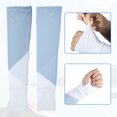 thumbnail image 7 of Vocoste 1 Pair Cooling Arm Sleeves for Women Sports Arm Sleeve Covers Sun Protection Blue White, 7 of 7