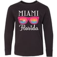thumbnail image 3 of Inktastic Miami Florida Vacation Beach Trip Long Sleeve Youth T-Shirt, 3 of 5