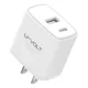 thumbnail image 1 of Cargador Dual U-volt Pd 20w Carga Rápida Usb + Tipo C 2 En 1 Vad001, 1 of 7