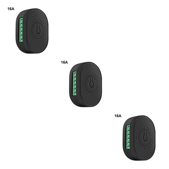 jesticaly WiFi Smart Switch Light 16A 10A 2 Way Module DIY On Off Can Timing Control Wireless Breaker For Black 16A 3Set
