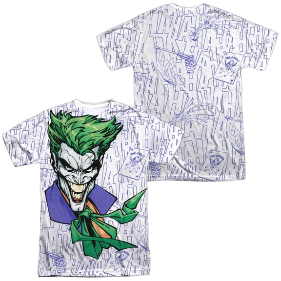 Batman Laugh Clown Laugh Unisex Adult Sublimated Costume T Shirt (Front/Back), Medium Multicolor