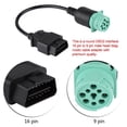 thumbnail image 6 of Tebru 9 Pin to 16 Pin OBD2 Truck Diagnostic Scanner Cable Adapter for Cummins Diesel Engine, Diagnostic Scanner Cable, 9 Pin to 16 Pin Cable Adapter, 6 of 8