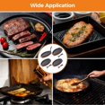 thumbnail image 6 of 4 Sets Cast Iron Skillet with Wooden Tray, Fajita Skillet with Removable Handle, Oval Sizzling Plate for BBQ, Oven, Stove, Serving Dish for Restaurant, Kitchen, Party Use, 6 of 6