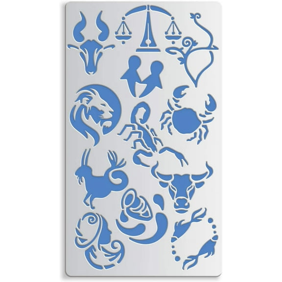 4x7 Inch Constellation Symbols Metal Stencils Viking Compass Stencil for Wood Carving, Drawings and Woodburning, Engraving and Scrapbooking Project