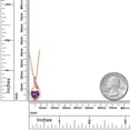 thumbnail image 2 of Gem Stone King 18K Rose Gold Plated Silver Purple Amethyst and White Lab Grown Diamond Necklace for Women (0.92Cttw, GemstoneFebruary Birthstone, Heart Shape 7X7MM, with 18 inch Chain), 2 of 3