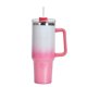 thumbnail image 3 of Custom 40 oz Tumbler With Handle Lid and Straw Insulated Rainbow Paint Stainless Steel Travel Mug Iced Coffee Cup Car Travel Mug, 3 of 5