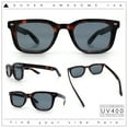 thumbnail image 2 of Gentlemans Hipster Bevel Horn Rim Plastic Fashion Hustler Sunglasses Tortoise - Black, 2 of 8