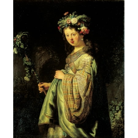 - Saskia As Flora Canvas Art - (24 x 36)