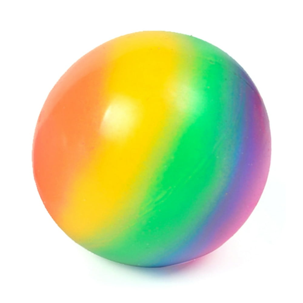 Colorful Rainbow Stress Balls Soft Foam TPR Squeeze Squishy Stress