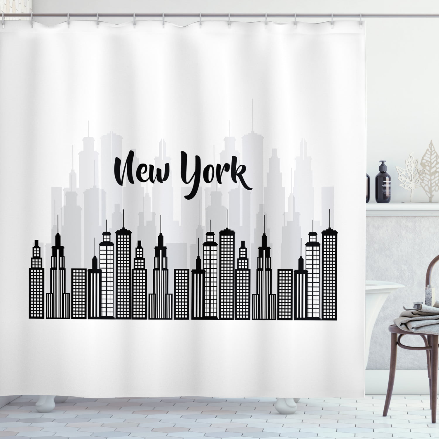 NEW YORK CITY Fabric Shower Curtain 