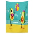 thumbnail image 3 of Ambesonne Avocado Tablecloth Rectangular Table Cover, Summer Beach Volleyball, 60"x90", Multicolor, 3 of 4