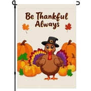 Thanksgiving Turkey Garden Flags Thanksgiving Fall Garden Flag for Outdoor Thanksgiving Day Pumpkins Double Side Camper Decorations for Yard Front Door Outdoor Balcony Decoration (28x40inch)