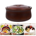 thumbnail image 3 of SHISUYAN Dark Brown Synthetic Material Wooden Bowl Set for Home Use Safe Anti-Scald Design 7 Inch, 3 of 9