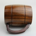 thumbnail image 3 of deevoka Wooden Mug/ Beer Cup with Handle, Tankard for Milk/Coffee/ Drinking Cup - 400ml, 3 of 5